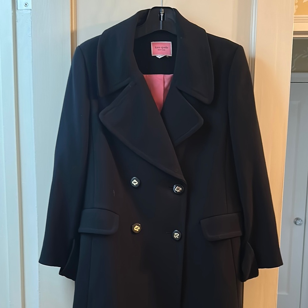 Kate Spade Blue Double-Breasted Coat